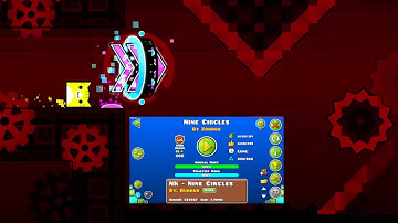 Nine Circles 100% (All Coins) (Hard Demon by Zobros) (Geometry Dash)
