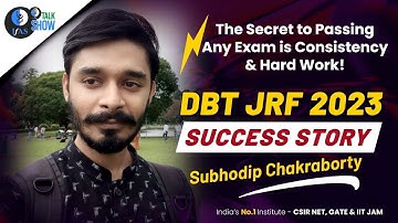 DBT JRF 2023  Success Story of Subhodip Chakraborty | Toppers Talk | IFAS