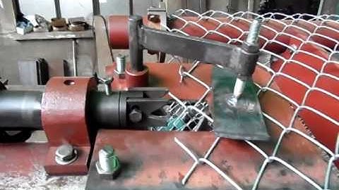 Fully automatic Chain Link Fence Making Machine Red surface treatment
