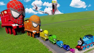 TRANSPORTING PIXAR CARS & FRUITS WITH COLORED & JOHN DEERE vs CLAAS vs TRACTORS  BeamNG.drive #812