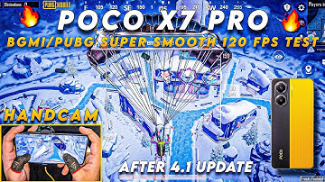 POCO X7 PRO🔥HANDCAM AFTER 4.1 UPDATE BGMI/PUBG SUPER SMOOTH 120 FPS TEST #pocox7pro #pocox6pro #poco