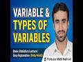 Variable and Types of Variables | Basic Statistics Lecture | Easy Explanation (Urdu/Hindi)