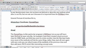 Objective C Tutorials   48   The Interface Section of A Class