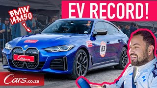 Ciro De Siena in the BMW i4M50 breaks the all-time Electric Car record at the 2022 Simola Hillclimb