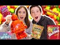 MIXING EVERY CANDY INTO ONE GIANT LEGO!!