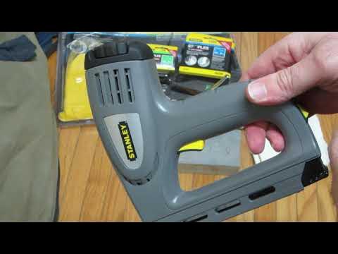 Stanley TRE550 Electric Stapler and Brad Nail Gun - YouTube