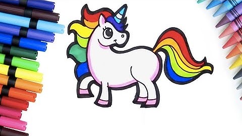 Standing Magic Unicorn Drawing | Learn How to Draw Basics With This Video | Drawing for Kids Toddler