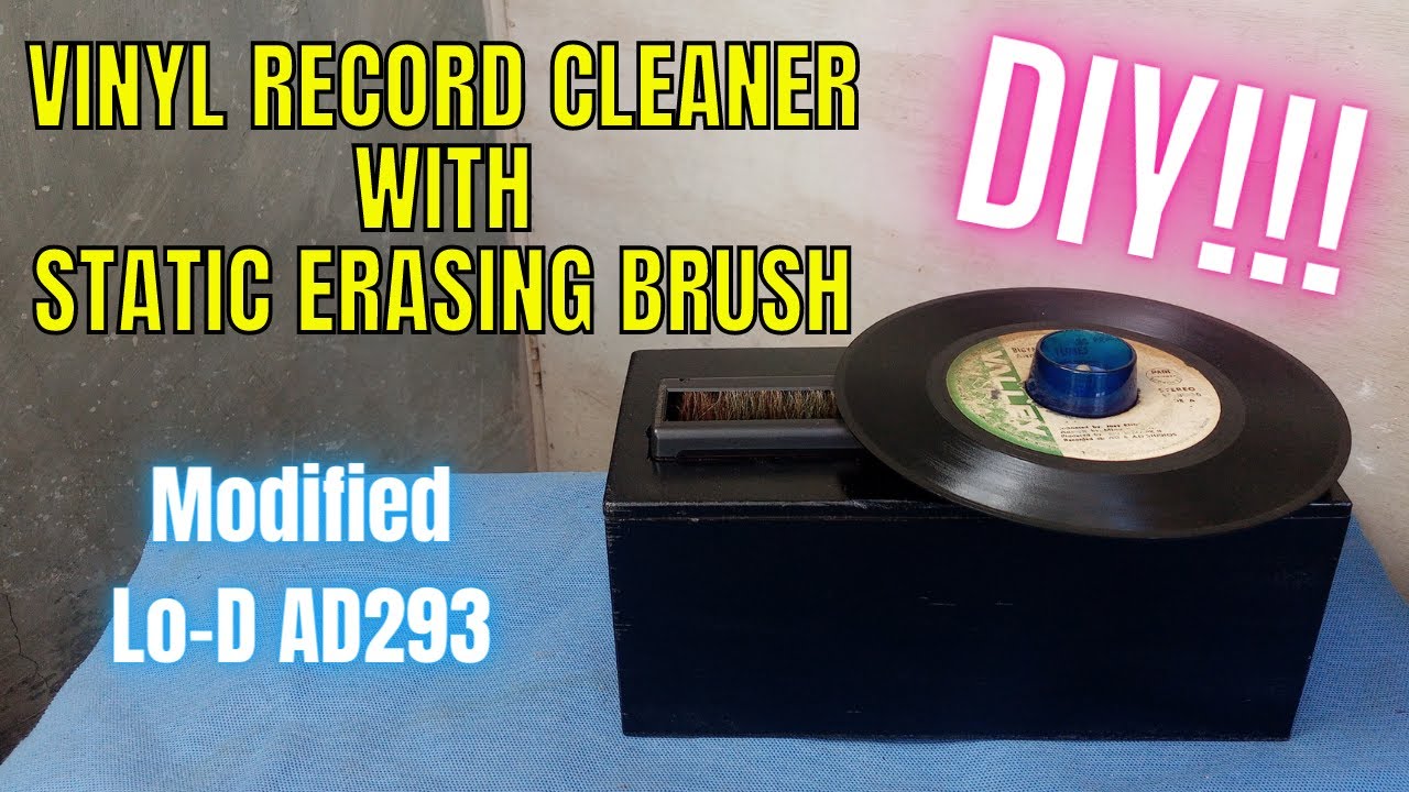 Let's make a vinyl record cleaner with static erasing brush || Lo