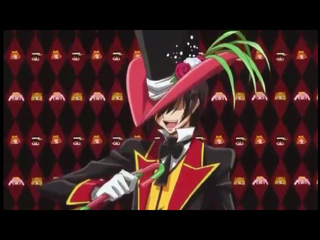 Lelouch as the mad hatter from code geass