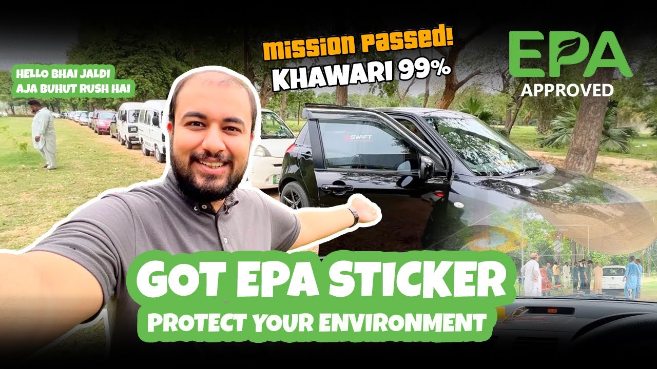 EPA Car Testing Sticker Lahore | Punjab University | Lost My ID Card ...