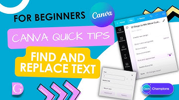 Canva Quick Tips -  Find and Replace Text in Canva