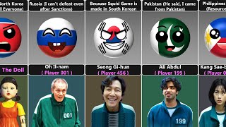 If Squid Game Characters Were Countryballs