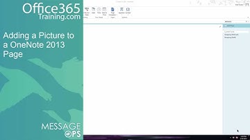 Adding a Picture to a OneNote 2013 Page