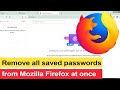 How to remove all saved passwords from Mozilla Firefox at once?
