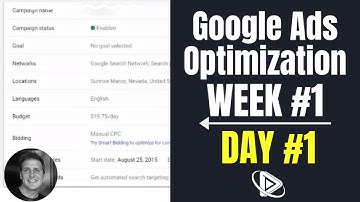 Google Ads Optimization Day 1 | Google Adwords Optimization