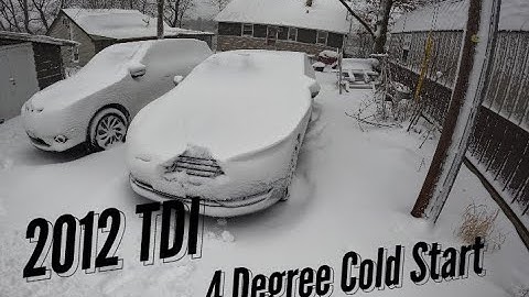 2012 PASSAT TDI COLD START (4 Degrees Fahrenheit)