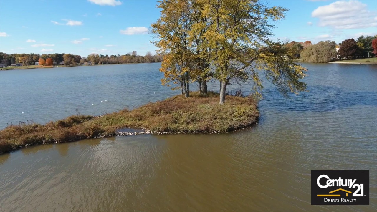 Lake Belair Flyover with Century 21 Drews Realty in Hillsdale Michigan