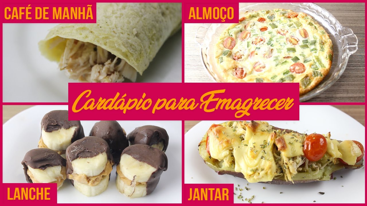 CARDÁPIO FIT PARA EMAGRECER!  Café da Manhã, Almoço, Lanche da Tarde e  Jantar! 