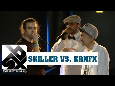 Skiller from Sofia Bulgaria, the famous speed beatboxer goes next level and Krnfx from Toronto, Tdot, Ontario Canada, the canadian beatbox champion at the Grand Beatbox Battle in Basel at the Bscene Festival in Switzerland. Bscene festival is the biggest club festival in our country. THIS IS THE FINAL ROUND: 1st place: Skiller 2nd place: Krnfx the host of the grand beatbox battle was Camero and the judges were Camero, Bee Low, Lytos, Nexor, Doublebox (Stella & Hampi) and ZeDe. massive thanks to Ciaccolo for giving us the opportunity to invite so many internaional artists to this battle. Massive thanks to Nexor for giving away the first price. websites BScene: www.bscene.ch Grand Beatbox Battle: www.grandbeatboxbattle.ch facebook: www.facebook.com/swissbeatbox