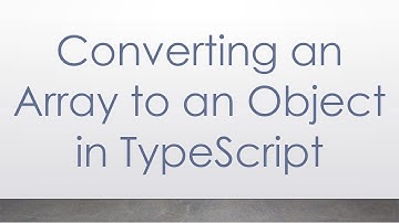 Converting an Array to an Object in TypeScript