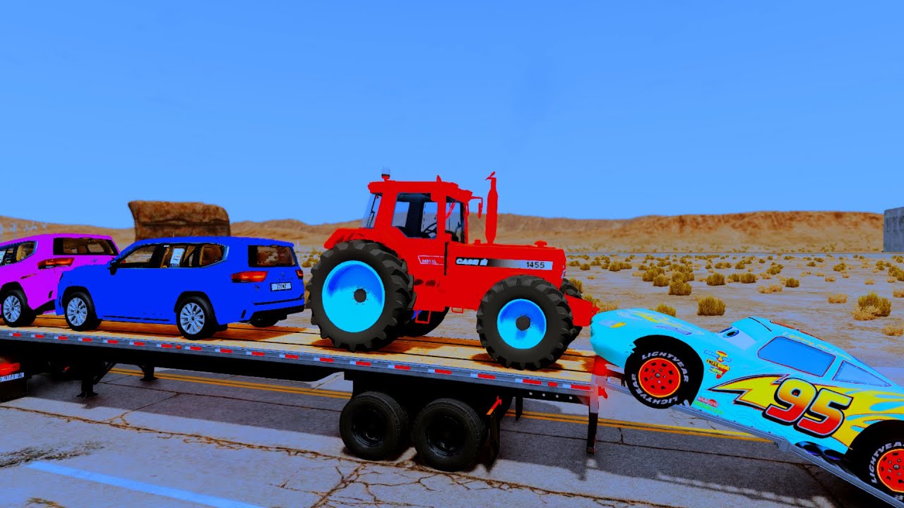 BeamNG Drive Flatbed Truck Fails | Realistic Physics Simulation #9 -beamng drive