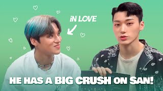 Wooyoung and his Big Crush on San