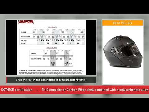 Simpson Helmets M59M3 Mod Bandit DOT/ECE certification Medium Flat Black