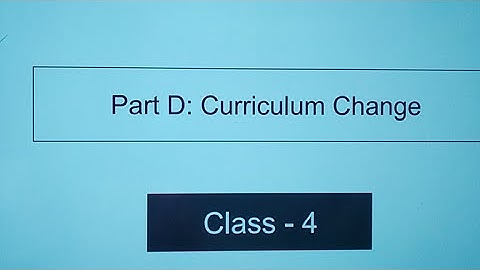 Curriculum Change Unit 5