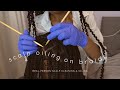 [ASMR] Scalp Oil on Box Braids for Sleep | Cleaning & Picking | Oils for Hair Growth 💆🏾‍♀️