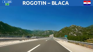 Driving in Croatia by Adrian highway. 4K