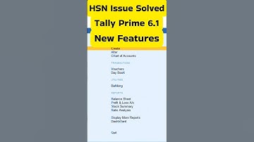 HSN Code Issue Fixed in Tally Prime 6.1 | Full Update Explained | Tally Prime 6.1 IMS Feature