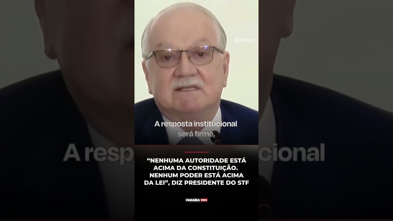 "NENHUMA AUTORIDADE ESTÁ ACIMA DA CONSTITUIÇÃO.NENHUM PODER ESTÁ ACIMA DA LEI" DIZ PRESIDENTE DO STF