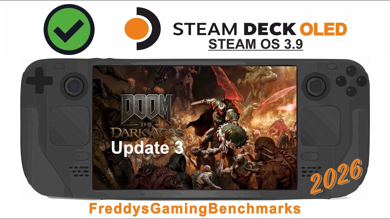 Doom The Dark Ages (Update 3) on Steam Deck OLED with Steam OS 3.9