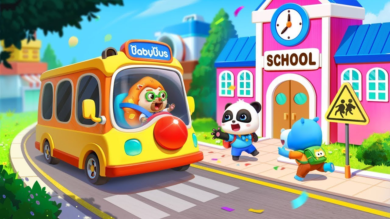 Little Panda School Bus 🚍 | Go Shopping Adventure | Fun Kids Cartoon & BabyBus Game!