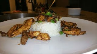 Leftover chinese style chicken and steak recipe