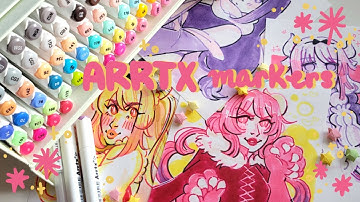 ﾐ☆ Arrtx Alcohol Markers + Marker Paper Review - plus let