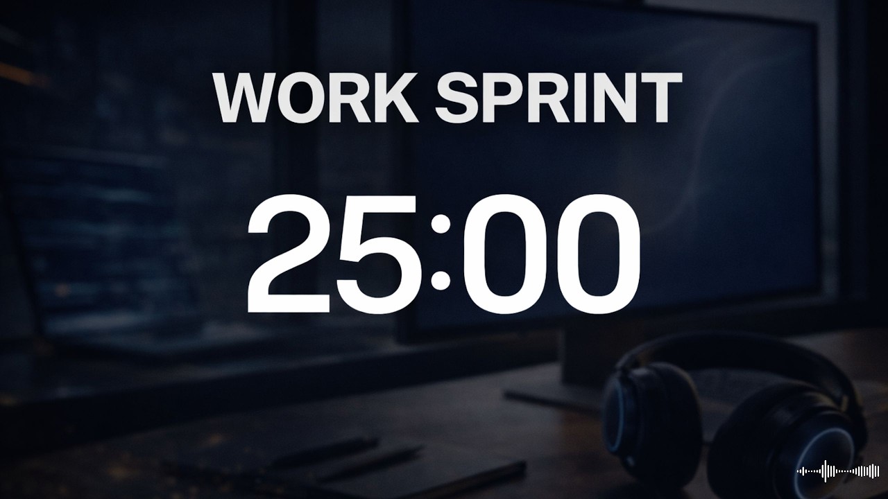 25 min Hyper Focus Music for Deep Work | Pomodoro Session