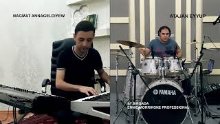 Atajan & Nagmat BRIGADA drum keyboard solo taze turkmen klip