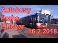 Autobusy Praha - Lihovar [4K] | Rušno i o víkendu | 16.2.2019