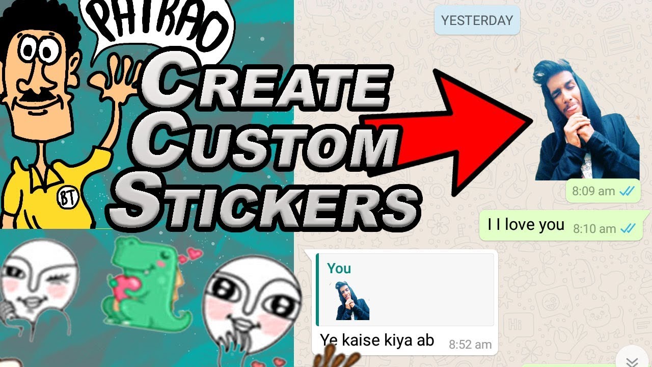 How To Create Your Picture Stickers On Whatsapp Make Own Face