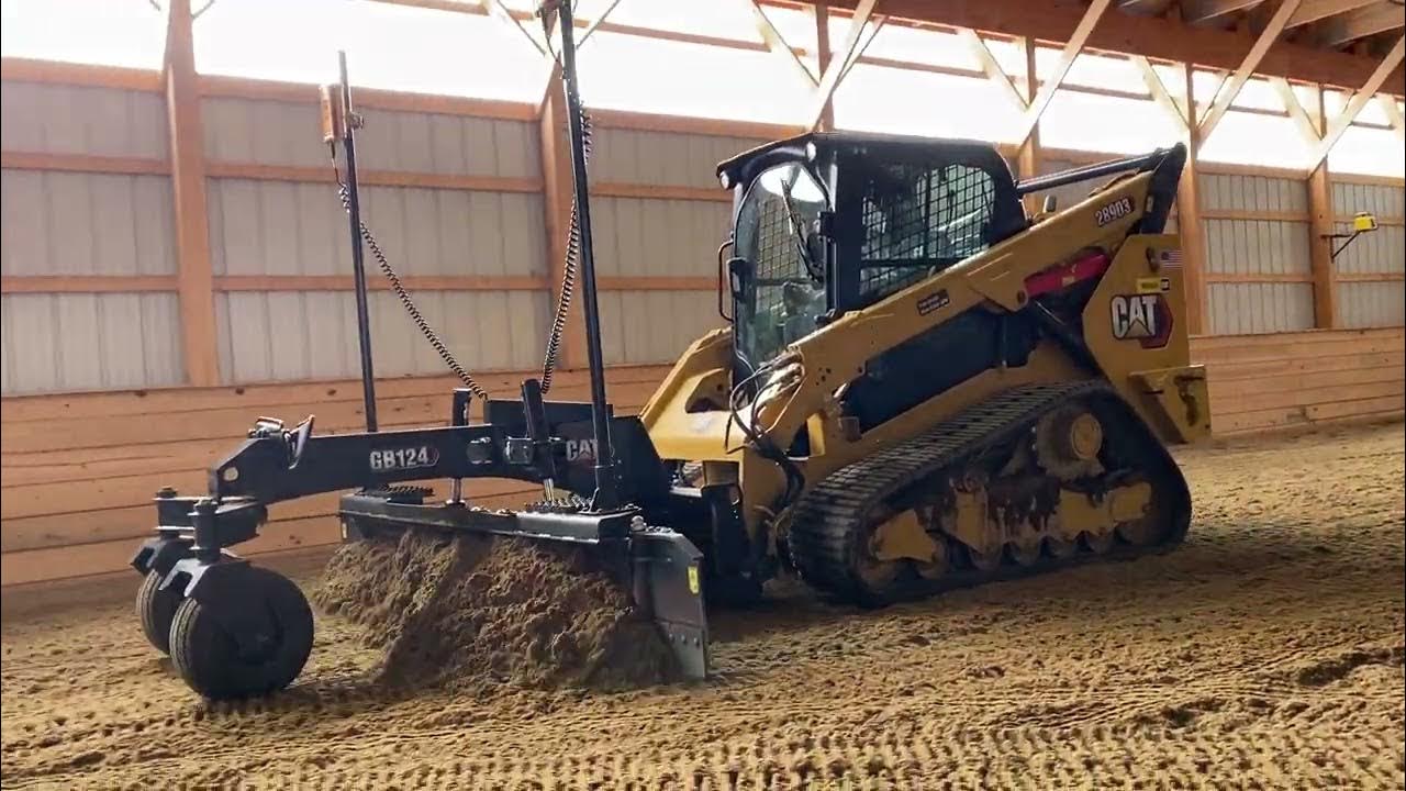 CAT 289D 3 Compact Track Loader with CAT GB124 Smart Grader Blade YouTube