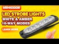 LED Emergency Strobe Warning Lights for Vehicles w/ 16 Flashing Modes &amp; Memory Recall | VehiCode