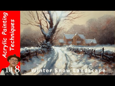 Painting A Snowy Winter Landscape Using The Zorn Palette In Acrylics 