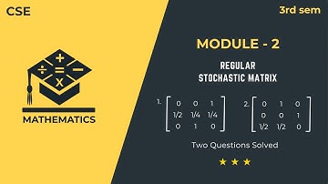 Regular Stochastic Matrix Problems with Solutions
