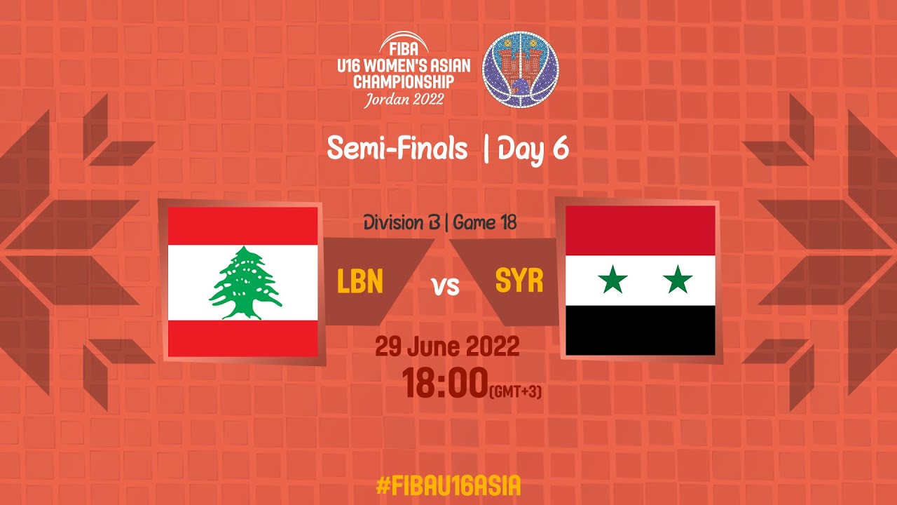 Lebanon v Syria| Full Basketball Game | FIBA U16 Women's Asian Championship 2022