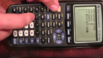 How to program the quadradic formula into the TI-83 plus