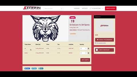 School Event Tickets - Create An Event