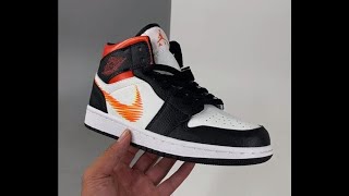 Air Jordan 1 Low Shoes Black White Orange Man and Women Size US5.5 to US12 A00 21-9-12 00XHLHR12 AJ