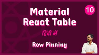 Material React Table - Row Pinning Feature [10]