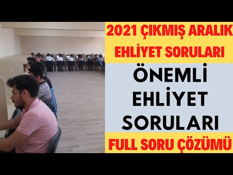 2021 EN ÇOK SORULAN EHLİYET SORULARI / EHLİYET SINAV SORULARI 2021/ EN GÜNCEL EHLİYET SINAV SORULARI